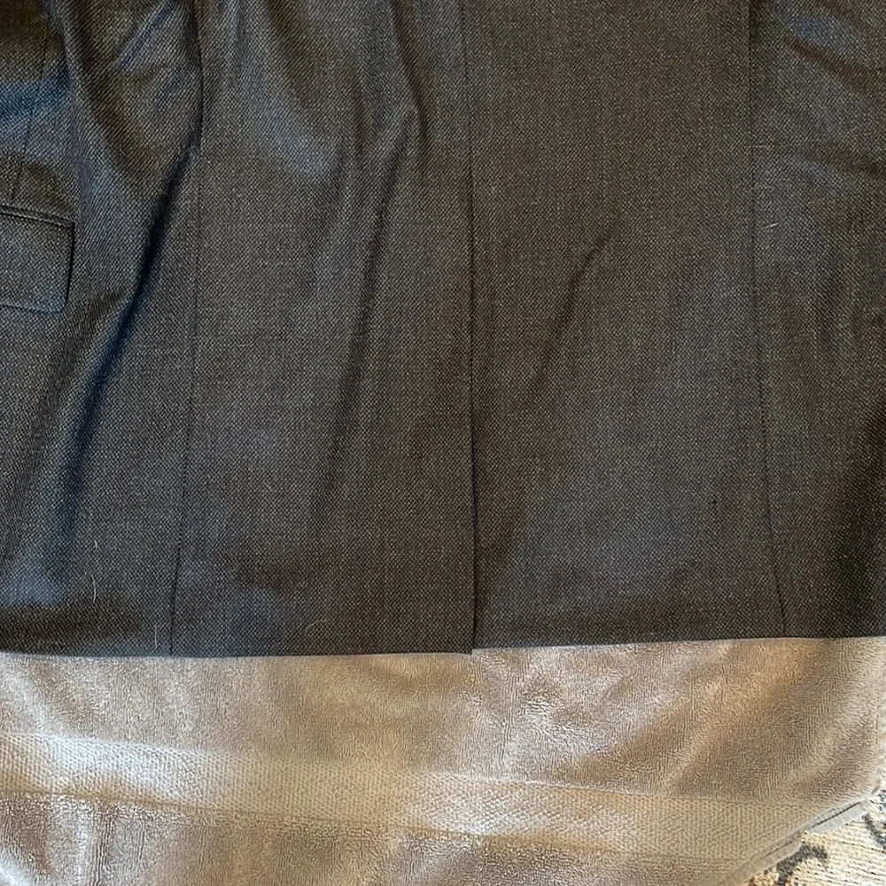 NWT Christopher Hayes Merino Wool Blazer 40 Long Lined inside Black